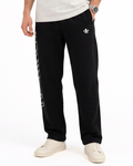 Patterned Sweat Pants                          
Black