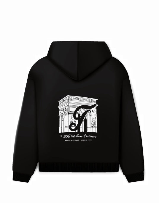 Arch of Piece Hoodie                 Black