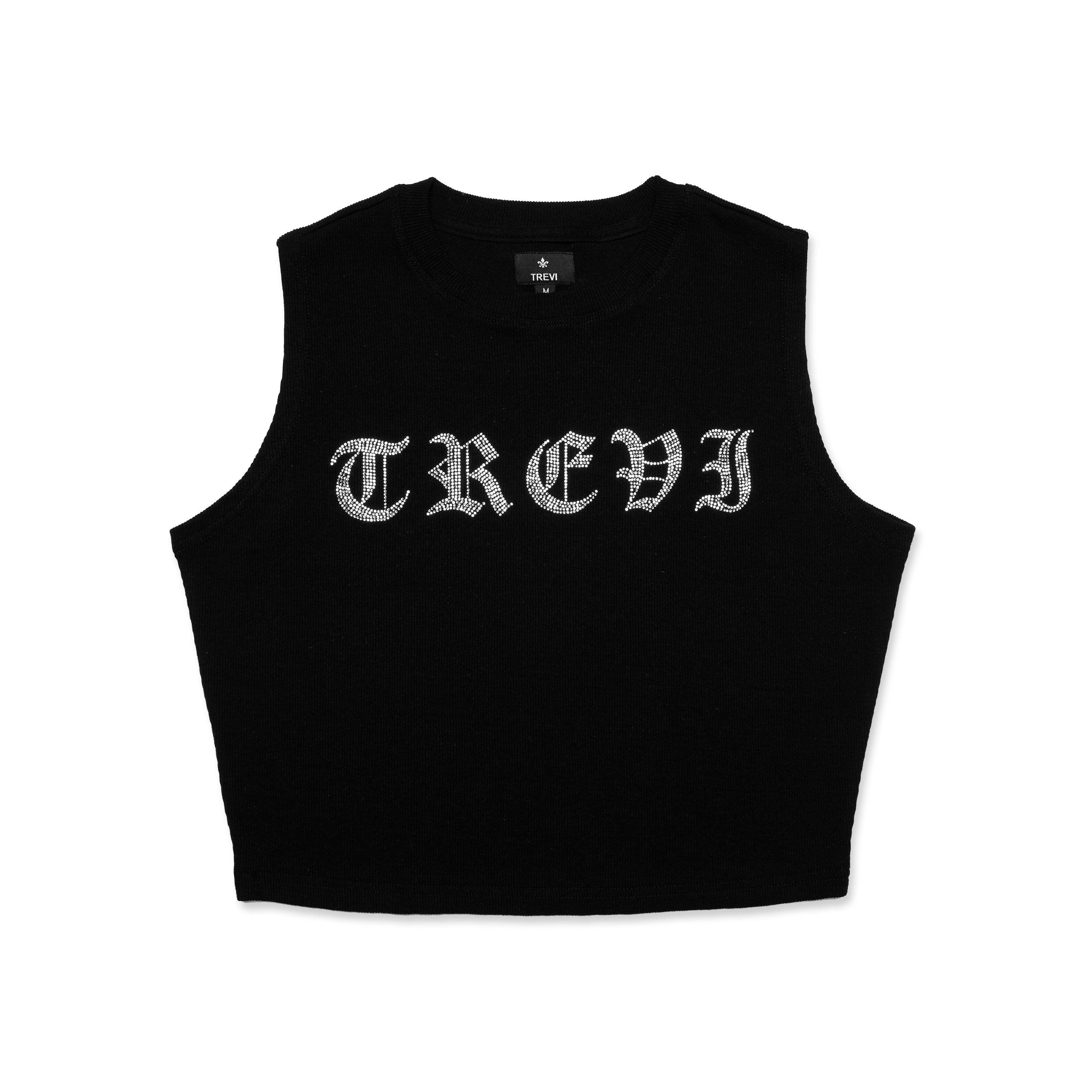 Crystal Crop Top                          Black
