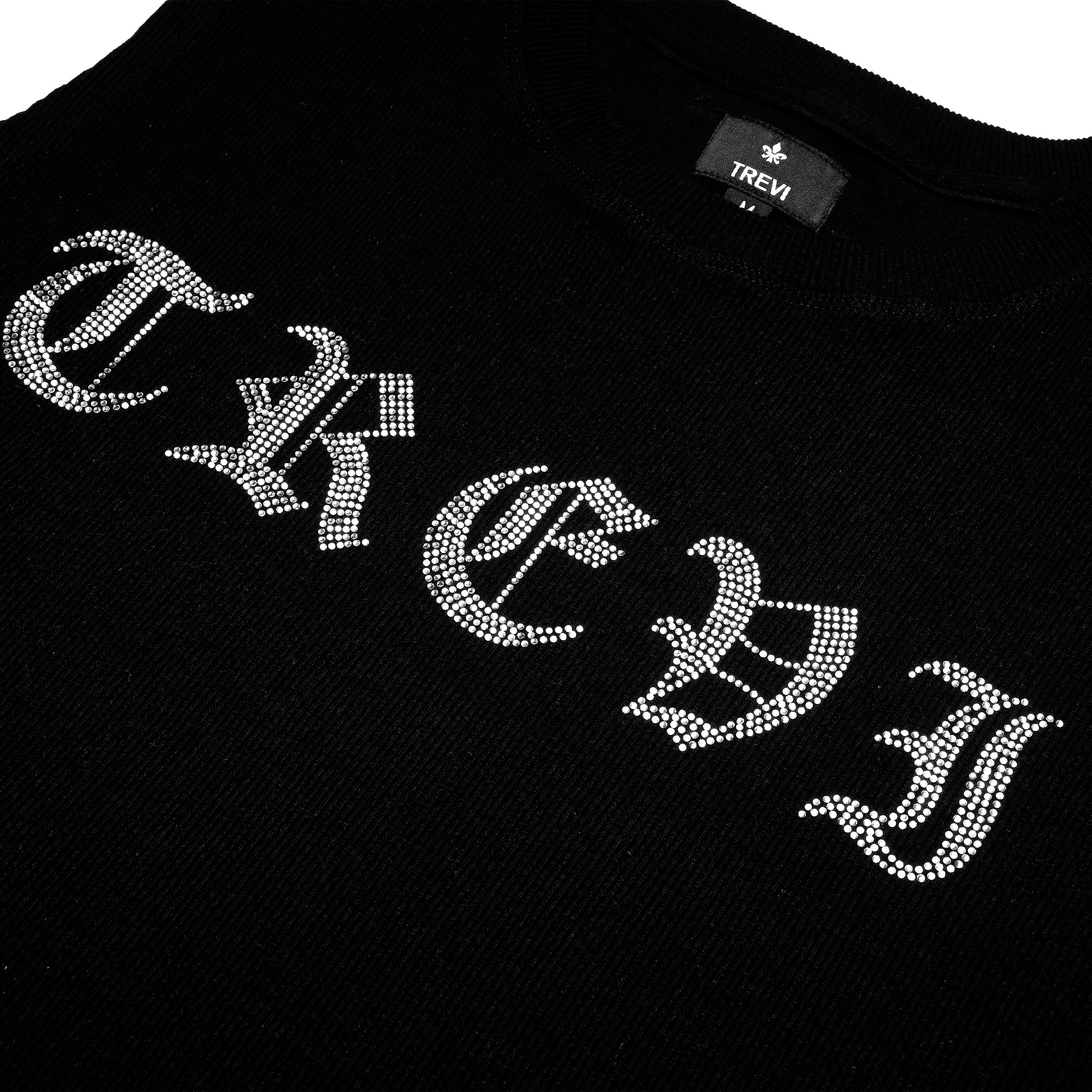Crystal Crop Top                          Black