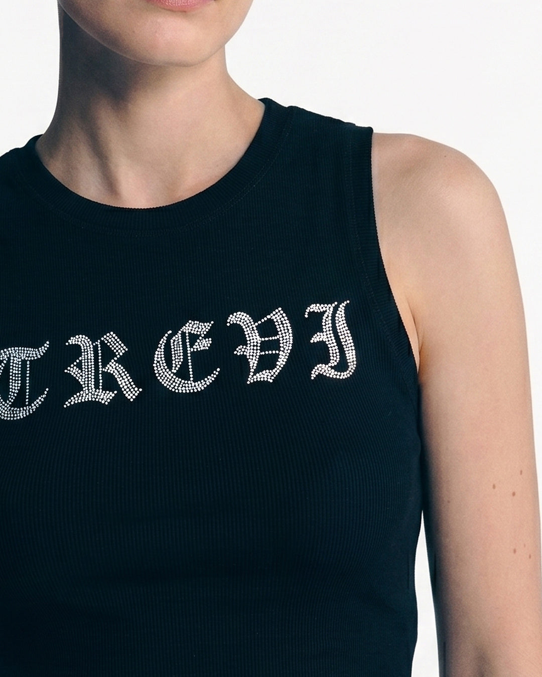 Crystal Crop Top                          Black